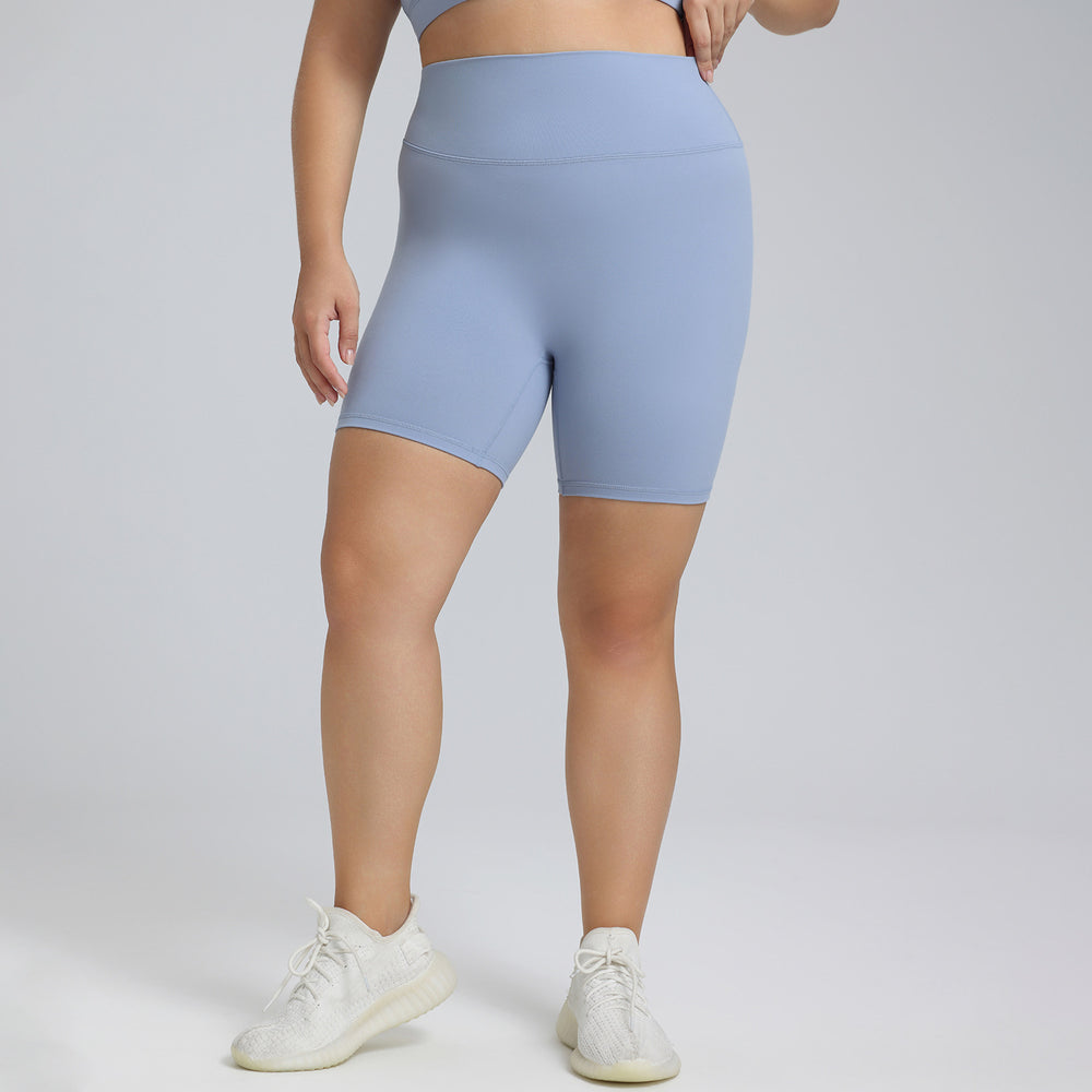 Plus size high waisted biker shorts buttery soft yoga shorts
