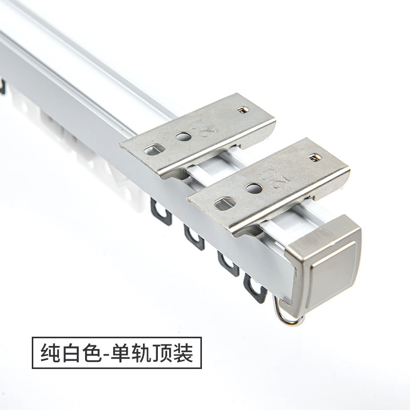 Aluminum alloy electrophoresis ultra-thick silent curtain track slide side-mounted top-mounted curtain rod guide rail wholesale wall thickness thickened