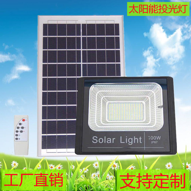 Cross-border integrated LED street light outdoor lighting solar floodlight 200W garden light floodlight emergency light