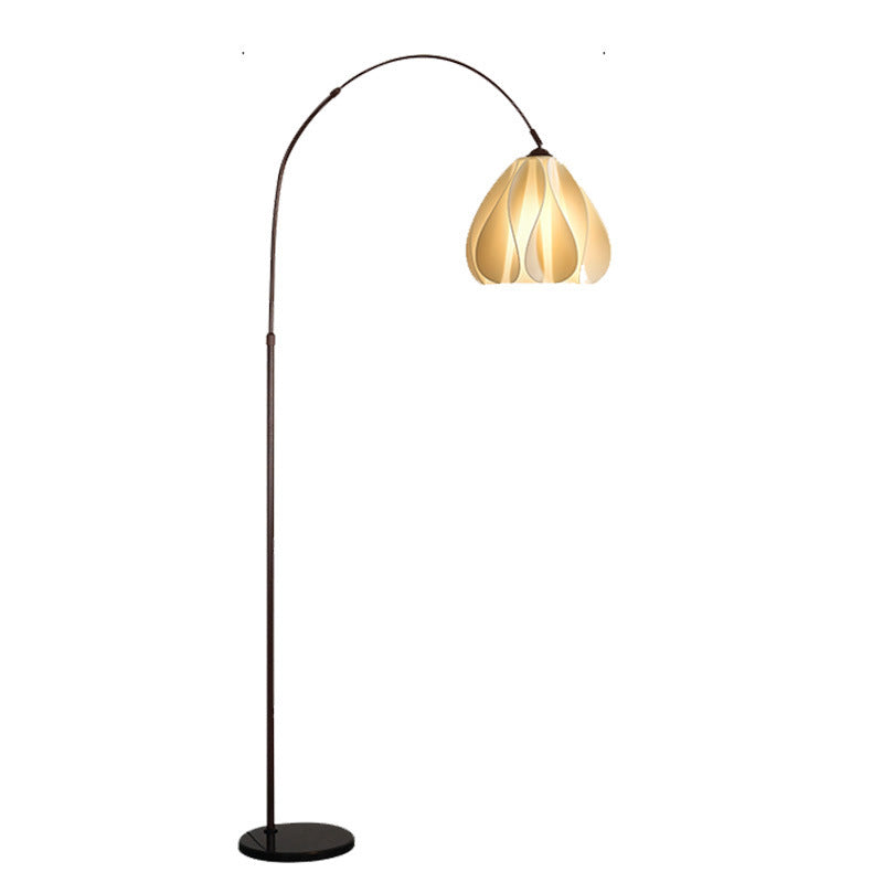 French grass skirt fishing floor lamp living room sofa next to classy decorative atmosphere lamp bedroom study vertical lamp