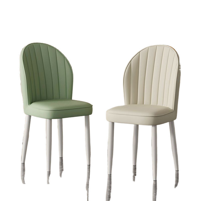 Cream style Nordic light luxury dining chair Home simple modern restaurant Makeup stool Leisure table and chair Hotel chair arc