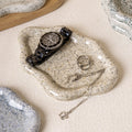 Inspopular photo props jewelry storage tray display tray electroplated silver tray accessible luxury ceramic jewelry ornaments
