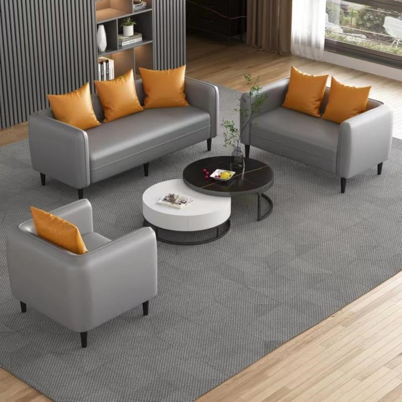 Office sofa leather sofa casual modern office reception guest sofa free combination reception sofa