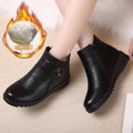Winter slip-on fleece-lined cotton shoes heattech ladieswear shoes non-slipthickened cotton shoes for middle-aged and elderly people flatsnon-slip granny shoes