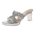 2026 summer new arrivals: plus size (us 5-11) high heel slides - crystal heel, platform, european & american fashion, single strap