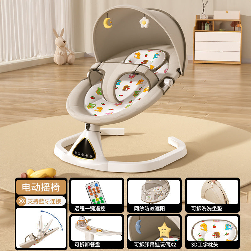 Cross-border baby coaxing artifact baby rocking chair baby coaxing reclining chair newborn rocking bed electric cradle soothing chair
