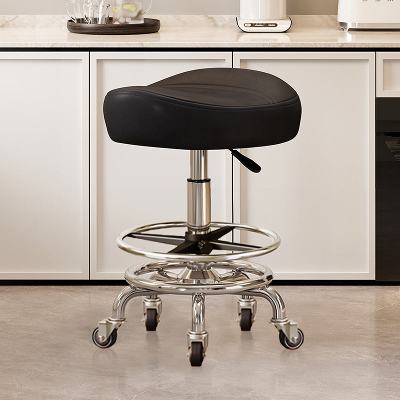 Saddle Chair Kitchen Cooking Chair Front Desk Cashier High Stool Universal Wheel Lifting Chair Beauty Barber Stool