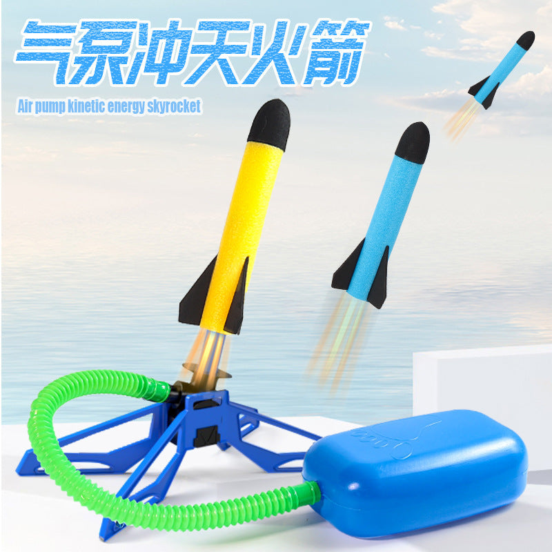 Dropshipping skyrocket foot pedal toy - light-up rocket launcher interactive flying park outdoor street vendor toy