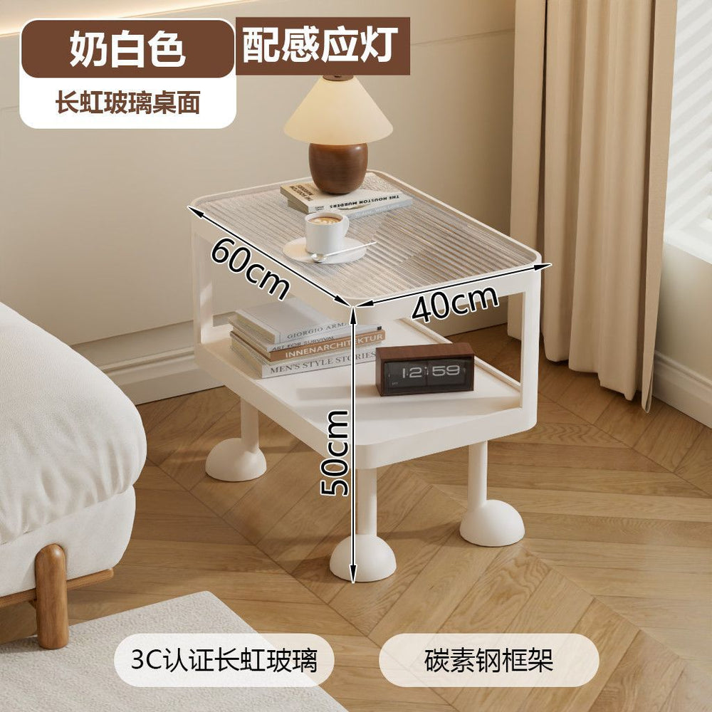 Creative metal ornaments side table cream bedroom living room casual bedside table storage rack sofa coffee table floor storage