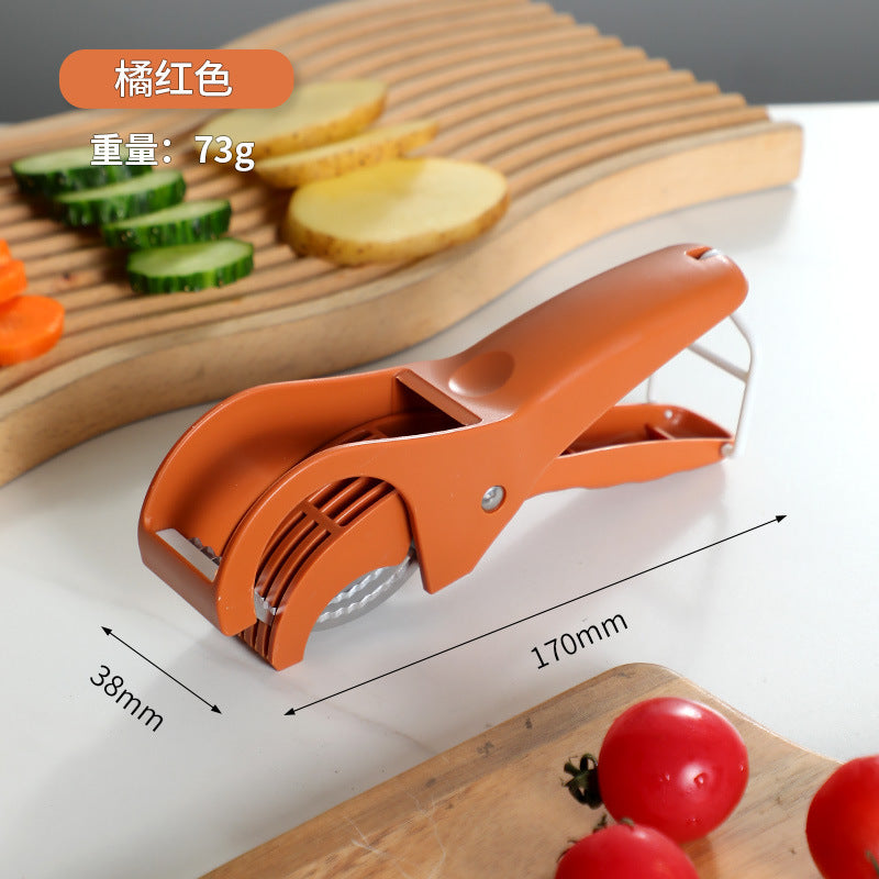 new arrival: stainless steel kitchen vegetable and fruit slicer - multi-functional vegetable salad and fruit slicer/cutter