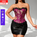 Corsetfashion corset waist shaping slimming looklace hot stamping tight belly palace festival corset