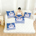 Cartoon plush blanket pillow 2-in-1: cushion, pillow, blanket, air conditioning quilt, car nap pillow, plush blanket
