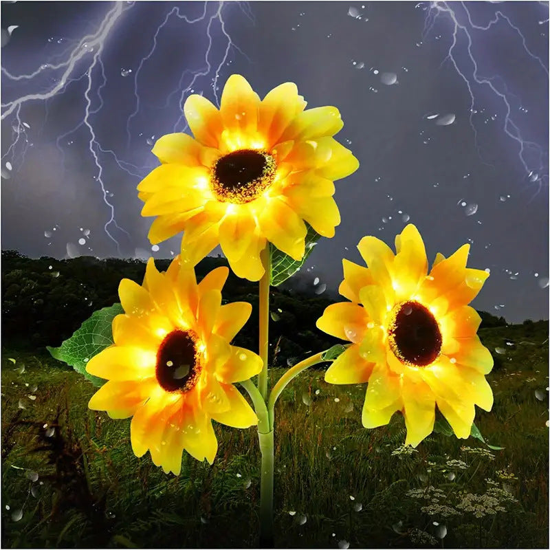 Cross-border new products, sun flower floor lamp, garden lawn lamp decoration simulation, sunflower lighting, solar lamp