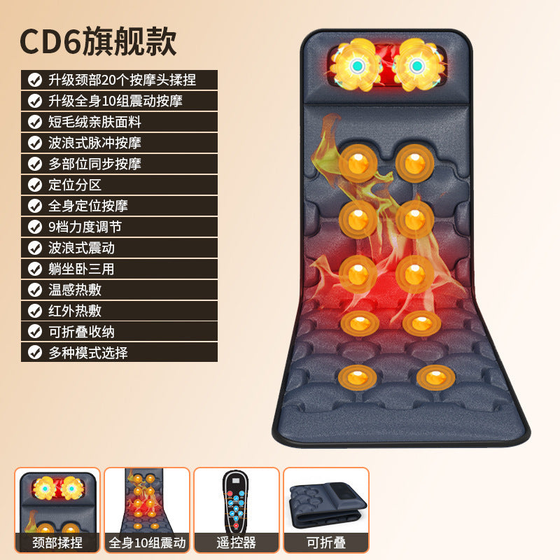 Kneading vibration hot compress massage mattress for home massage chair cushion gift cervical spine massager dropshipping massage pillow