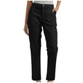 european and american cross-border  hot-selling women's solid color elastic waist comfortable casual cargo pants with pockets
