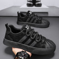 Fashion shell toe men's shoes 2026 spring trendyeasiest for matchplaidcasual flat shoes men non-slip sports trendy shoes