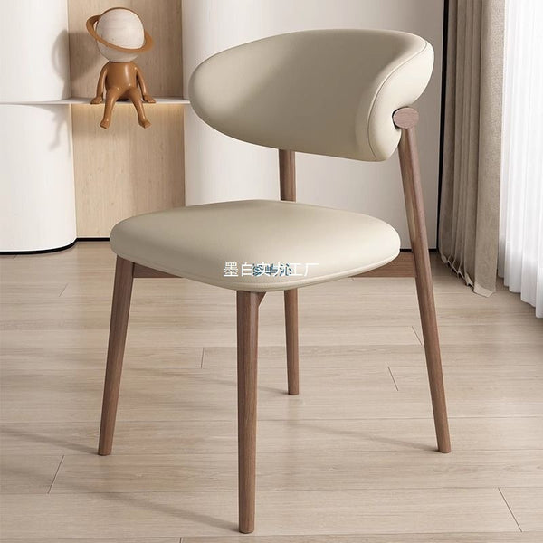 Nordic Internet celebrity light luxury chair home modern backrest dining table and chairs casual restaurant backrest Italian minimalist wrought iron chair