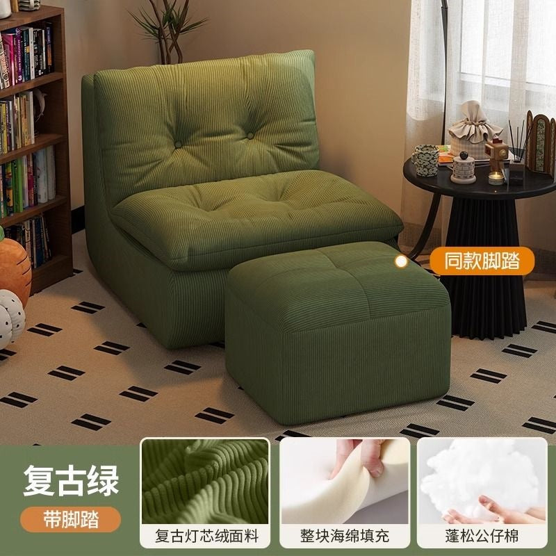 Lazy sofa can lie down and sleep in small apartment for home popular single sofa balcony casualretro square back chair