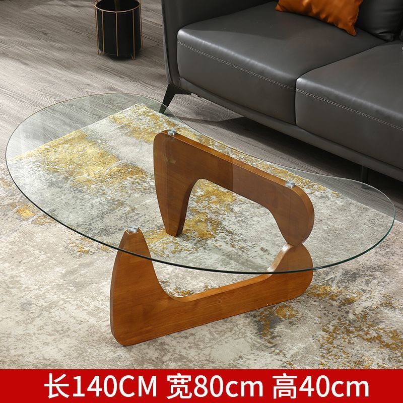 Internet celebrity designer yaguchi yu glass coffee table living room accessible luxury small apartment for home creative classy sofa side table