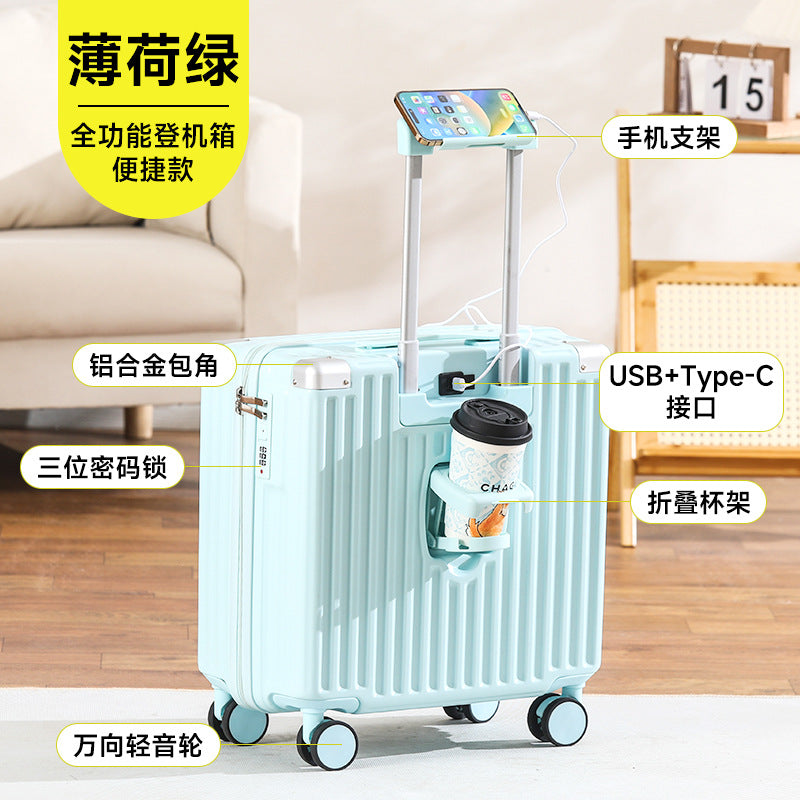 New multi-functional small and lightweight child and mother box universal wheel boarding case 18-inch password box strong and durable trolley case
