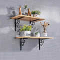 European style flower triangle bracket bracket triangle support iron frame wall storage rack layer right angle fixed tripod bracket