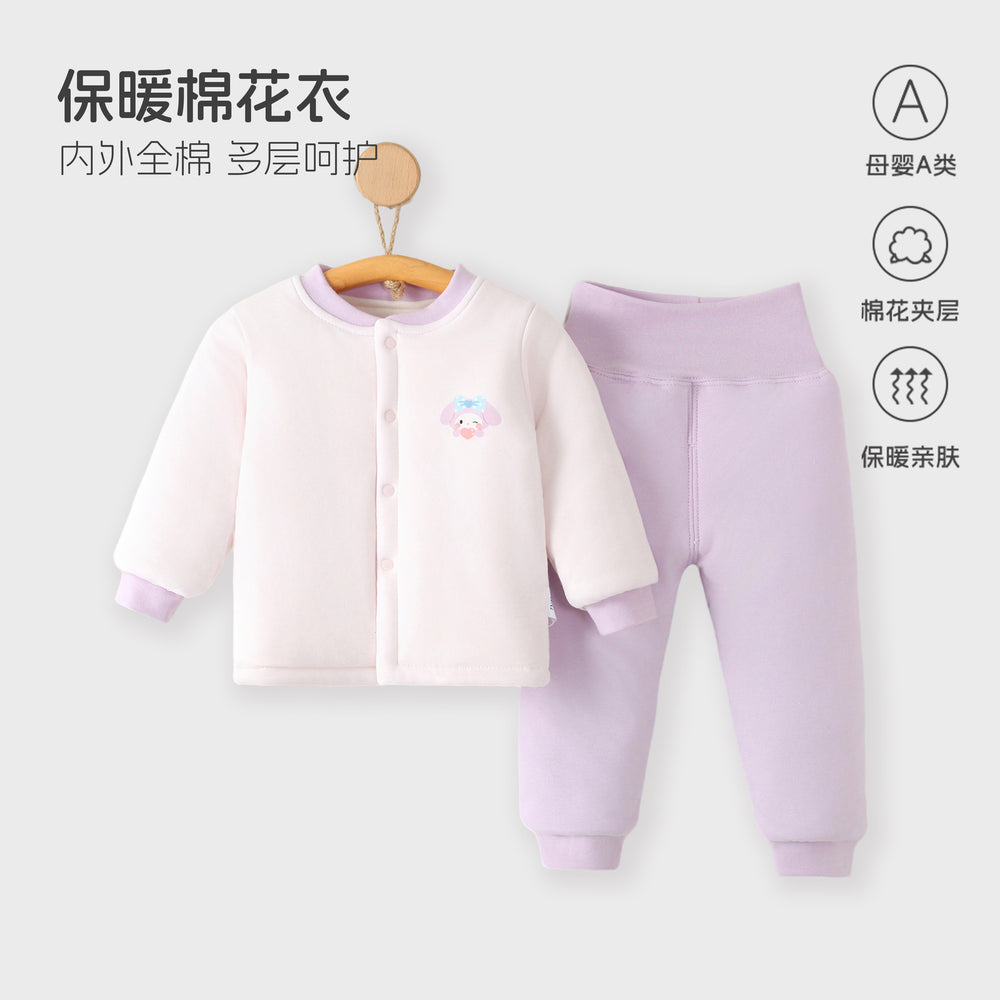 200g autumn/winter new arrival: handmade cotton baby clothes - high-waisted two-piece outfit for boys and girls - wholesale cotton sets for outdoor wear