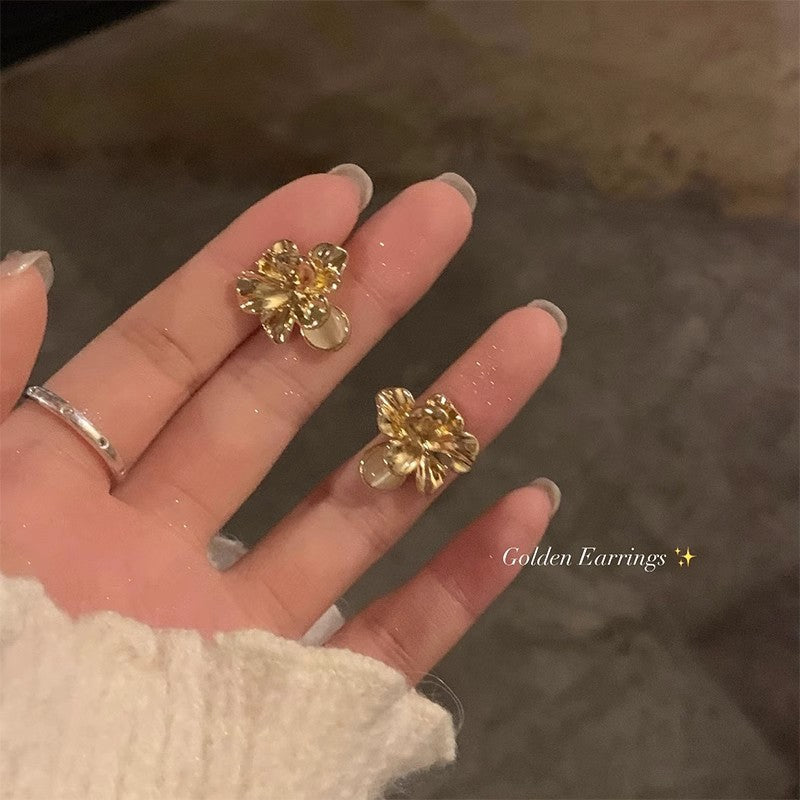 925 silver needle spring and summer flower earrings for women classy super fairy elegantbest selling earrings 2026 small fresh earrings