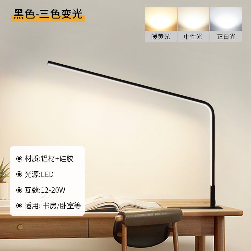Full spectrum led desk lamp - eye protection for bedroom, study, and students - flicker-free, ideal for reading and writing