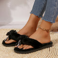 New 2024 fall/winter fuzzy clog slippers with flower tassels - soft sole, indoor/outdoor wear, women's slippers