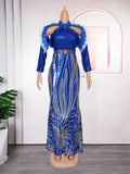 dressexport african plus size long skirt women's christmas partysexy dress