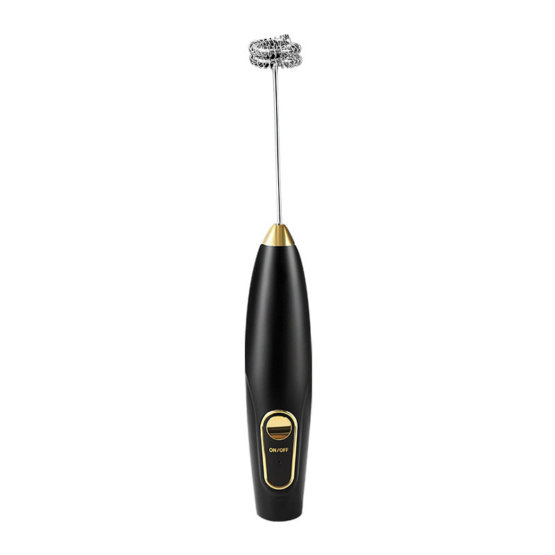 Electric milk frother coffee mixer whisk - cordless handheld mini egg beater - kitchen baking tool