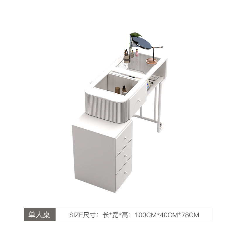 Cream style manicure table and chair set Japanese manicure table special price economical single double ins Internet celebrity multi-function