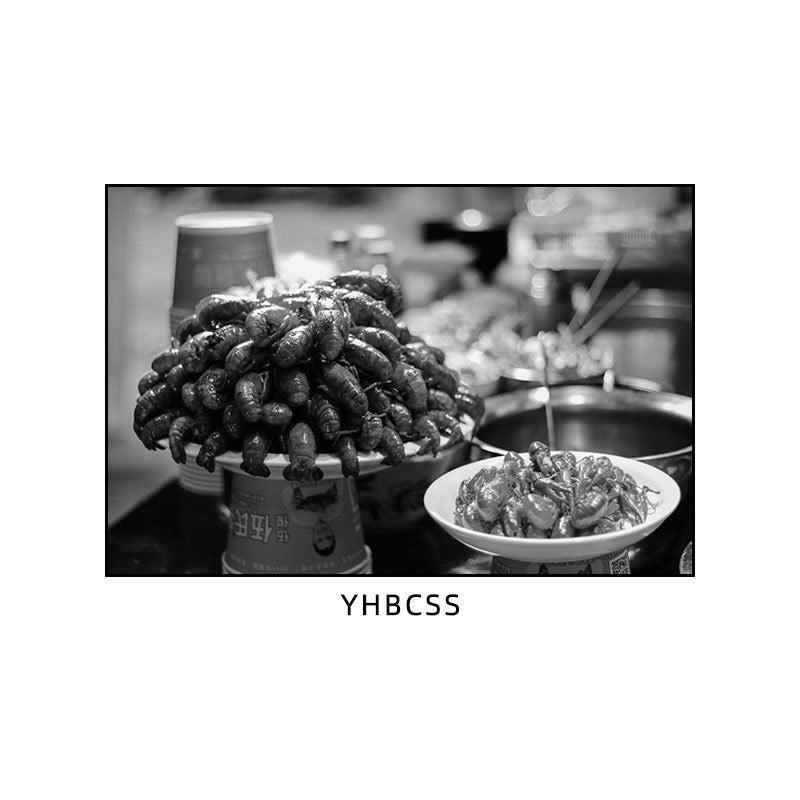 Hunan restaurant hanging paintings old Changsha Chinese hotel restaurant box hanging paintings retro nostalgic Hunan black and white architectural murals