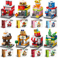 Compatible with lego duplo street view building blocks, educational puzzle toy, kindergarten gift, small box building blocks, wholesale