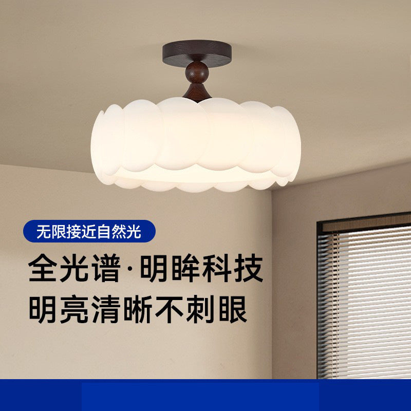 French medieval bedroom light living room light new lighting retro cream wind children's room led eye protection ceiling light
