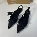 Za 2024 spring/summer new trf women's black patent leather criss-cross buckle flat mary jane pointed-toe mules
