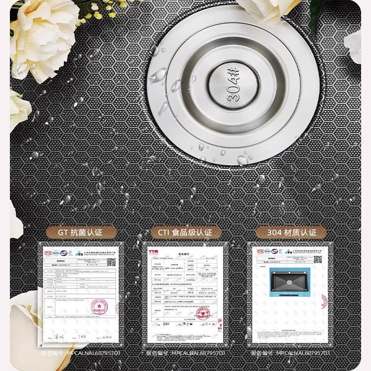 Nojo sink large single slot double slot modified single slot thickened sus304 stainless steel kitchen sink on the table middle and lower