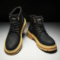 2025winternew arrivalhigh-top bootsmentrendyeasiest for matchthick solecasual leather shoesworkwear sneakerstrendy shoes for men
