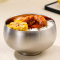 export bowl anti-fall kids tableware for home316 stainless steel rice bowl thickened double-layer soup bowl korean style bowl