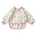 Kidslong sleeveswaterproof smock eating bib infant anti-dirty clothing food supplement apron children's painting waterproof rice pocket