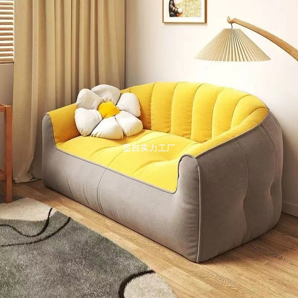 [Hot Sale] Lazy Sofa Small Apartment Rental House Fabric Sofa Bean Bag Sofa Bedroom Balcony Double Sofa