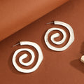 Bohemian irregular earrings wholesale cross-border new retro exaggerated jewelry high-end design spiral earrings