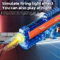 summernew arrival ice blade electric burst automatic water suction gun with light electric water gun outdoor kids toys