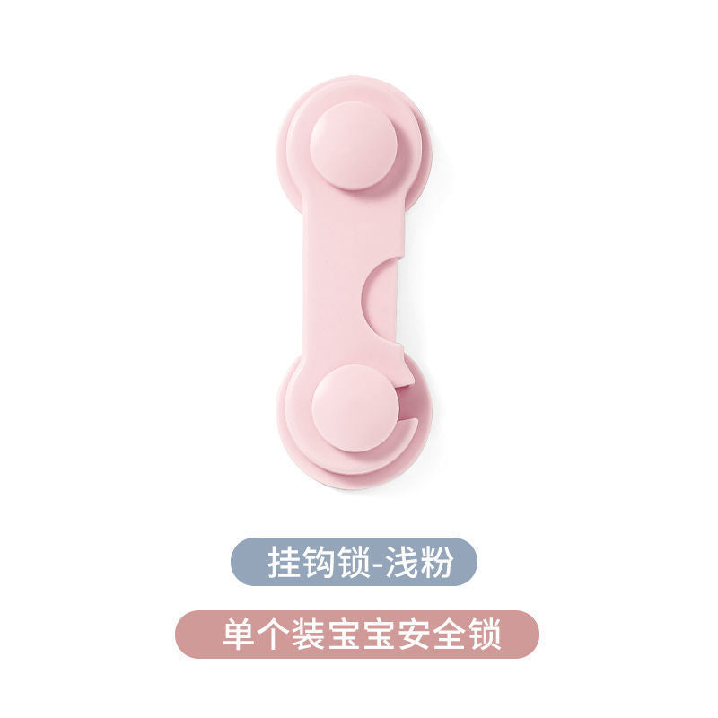 Multifunctional baby anti-pinch drawer lock kidssecurity lock baby protection kids supplies cabinet door bear head lock buckle