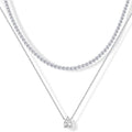 Amazon cross-border new fashion accessible luxury twisted necklace multi-layered versatile brass clavicle chain stylish
