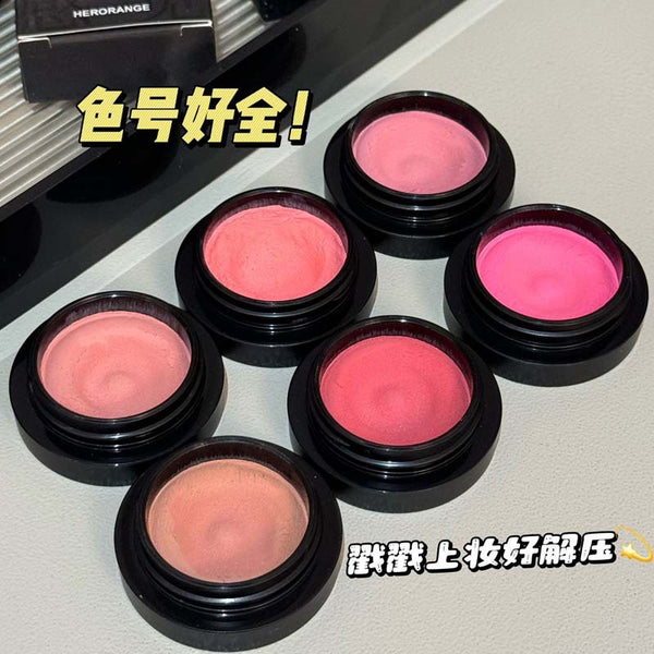 HERORANGE~ Cotton Yarn Million Mist Blush Cream Holds Makeup Color Natural Naked Makeup Vitality Girls Mashed Potatoes Rouge Flat