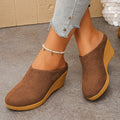 summer new arrival: plus size women's casual comfort slip-on wedge sandals - wholesale