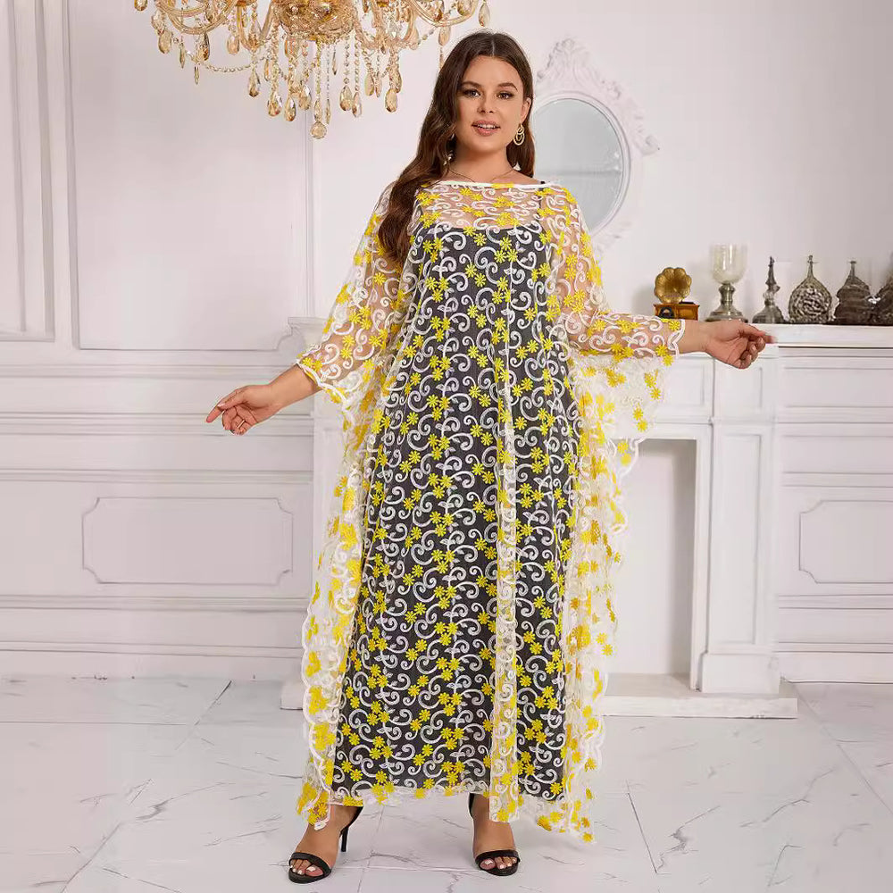 supply of african laceembroidereddress robe plus sizefree size including suspenders two-piece set