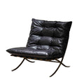Barcelona chair - vintage style living room hotel sofa recliner - retro designer cigar chair - ohm single chair
