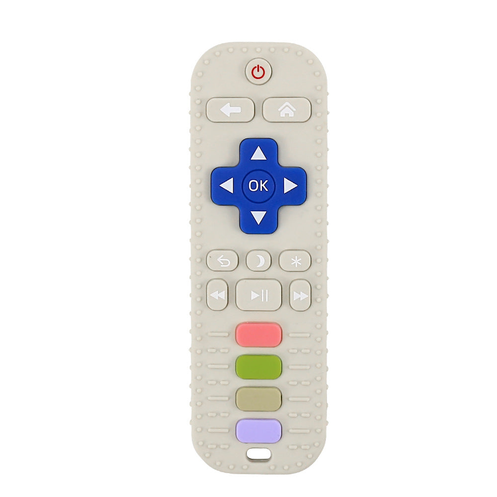 explosive product simulation button remote control baby toothpaste baby anti-eating hand grinding teeth food grade silicone toothpaste